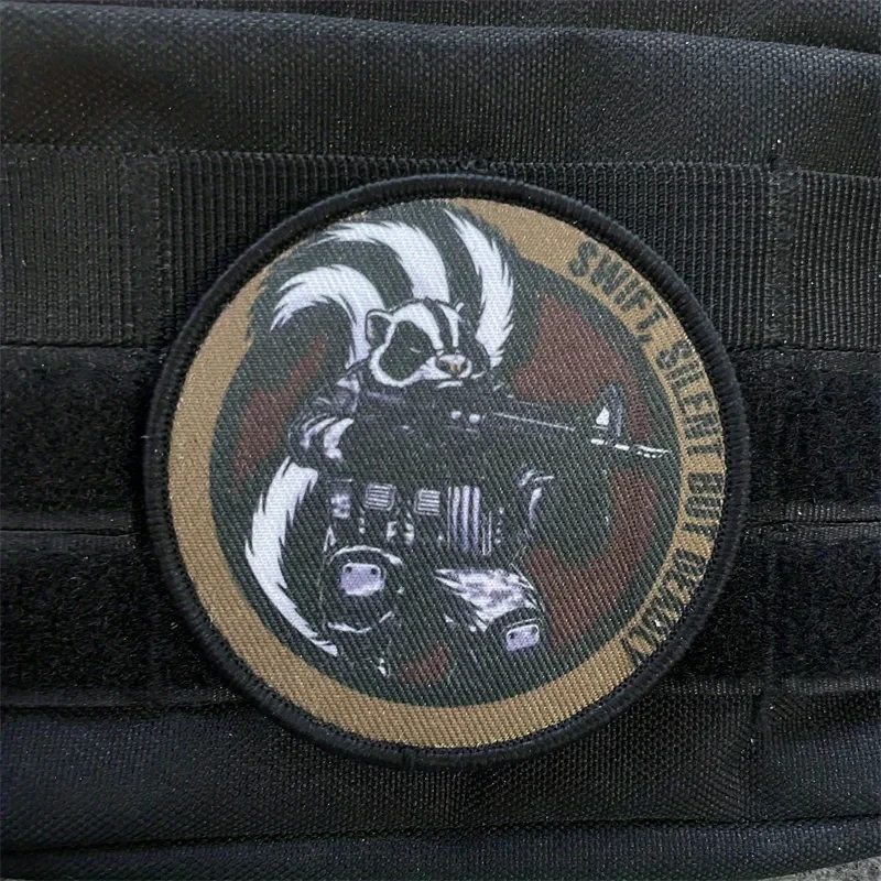 SWUIFT SILENT BUT DEADLY Tactical Patch Hook and Loop Morale Badge Military Armband Patches for Clothing Backpack Sticker