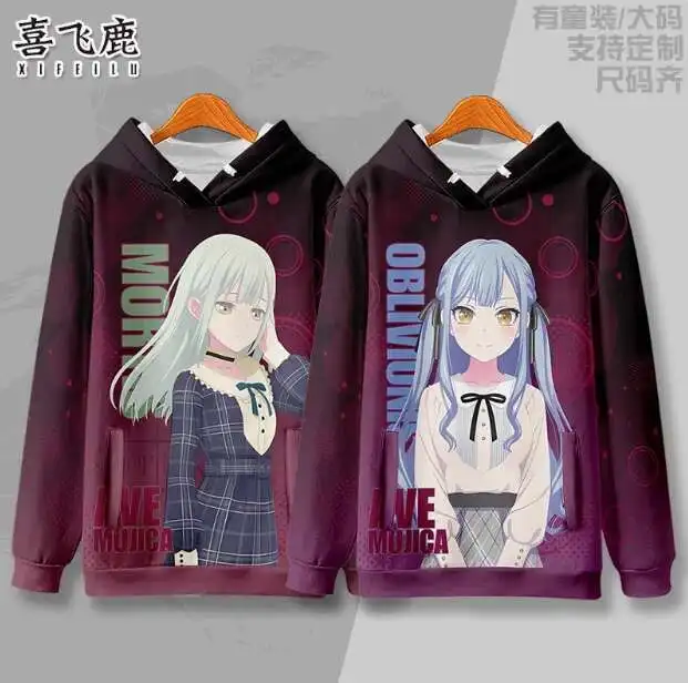 

Anime Bang Dream Ave Mujica Hooded Hoodie Cosplay Costume Autumn Winter Men Women Coat Jacket Loose Tops anime