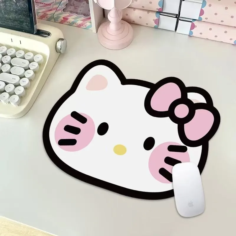 Sanrio Cartoon Cute HelloKitty Mouse Pad Shaped Office Kuromi Computer Thickened Desk Pad Student Computer Mouse Pad Sub