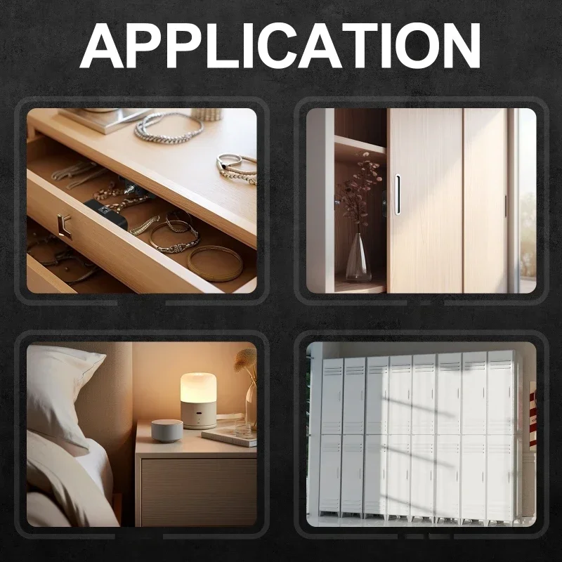 

Smart Tuya Bluetooth Cabinet Door Lock,App Remote Control Monitoring,Keyless IC Card Unlock Door Locker Furniture Drawer Lock