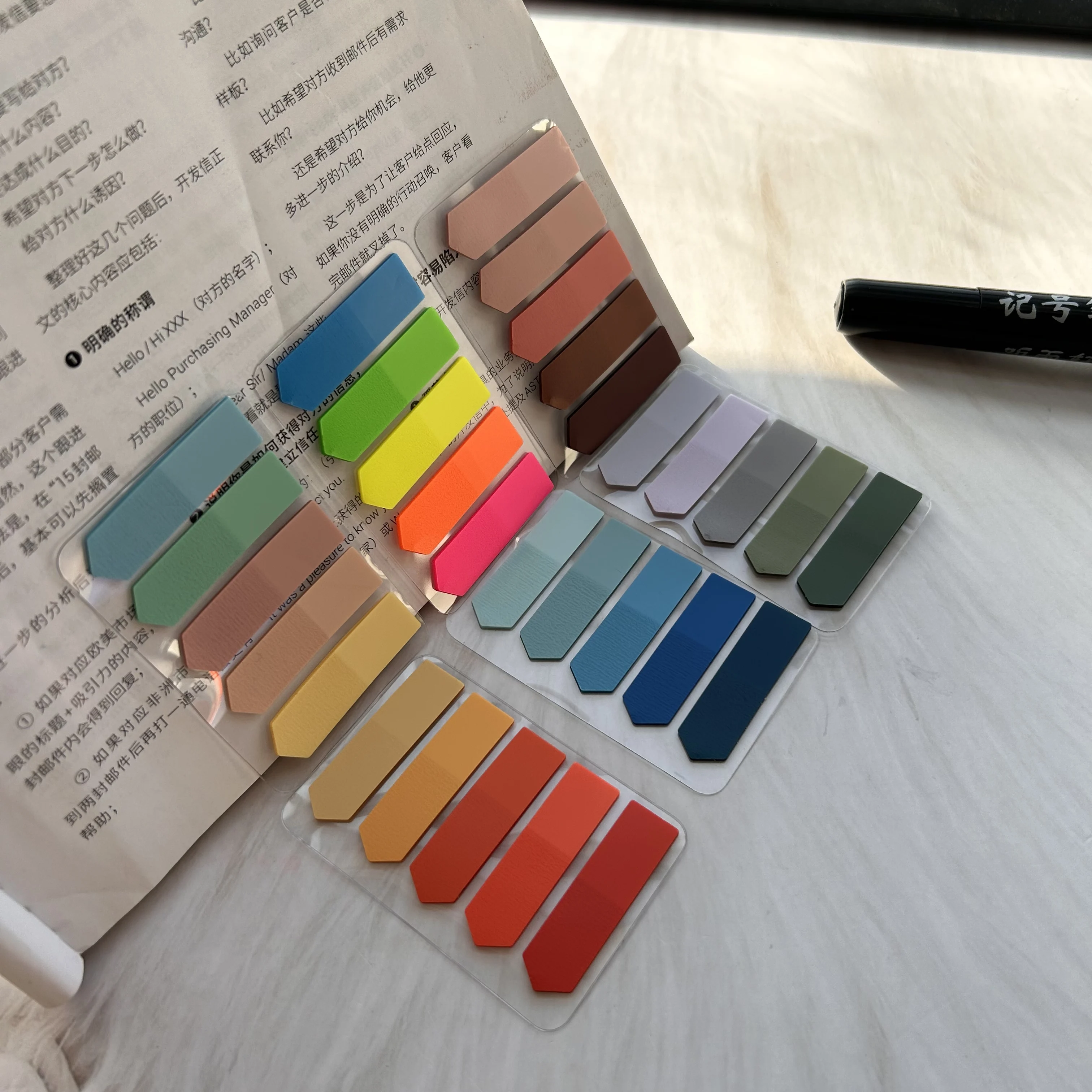 

6 упаковок, красочный самоклеящийся блокнот для заметок-закладка, маркер, наклейка для заметок, бумага для офиса и школы