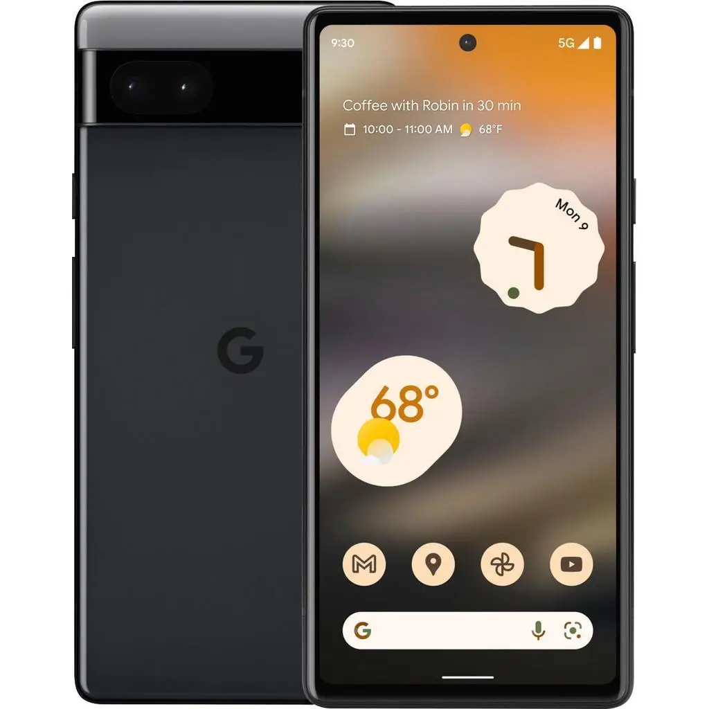 Google / Pixel 6a / * / Charcoal /Unlocked/ 128GB / Fair Genuine Original Refurbished, Free Charging Cable Included