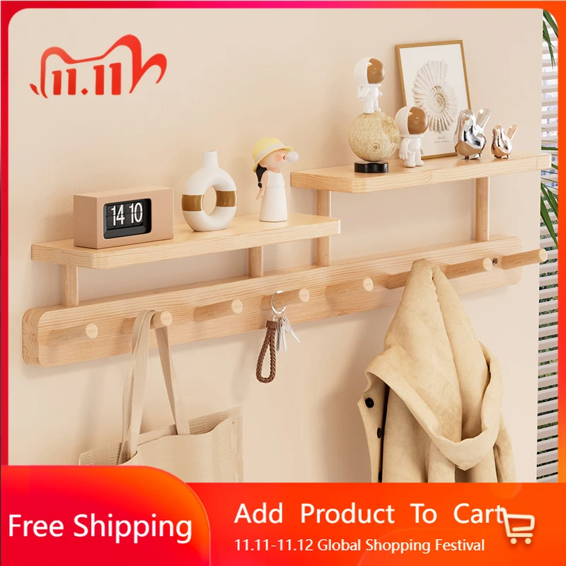 

Минималистичные деревянные вешалки для одежды, настенные изголовья, подвесные вешалки для одежды, домашняя мебель для прихожей Arara De Roupa