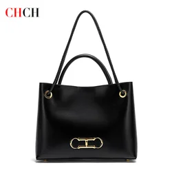 CHCH Women's Tote Bag 2025 New Black Business Women's Bag Dual purpose Shoulder Bag