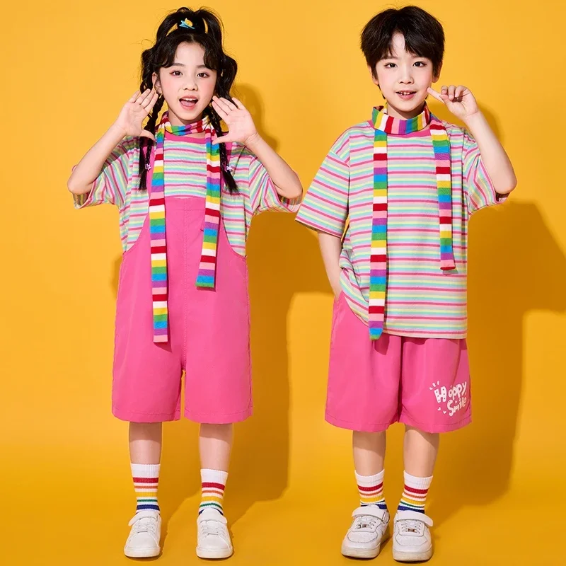 

Fashion Cheerleading Jazz Dance Costumes Boys Girls Chorus Kpop Outfit Children'S Dance Clothes Kids Street Dancewear
