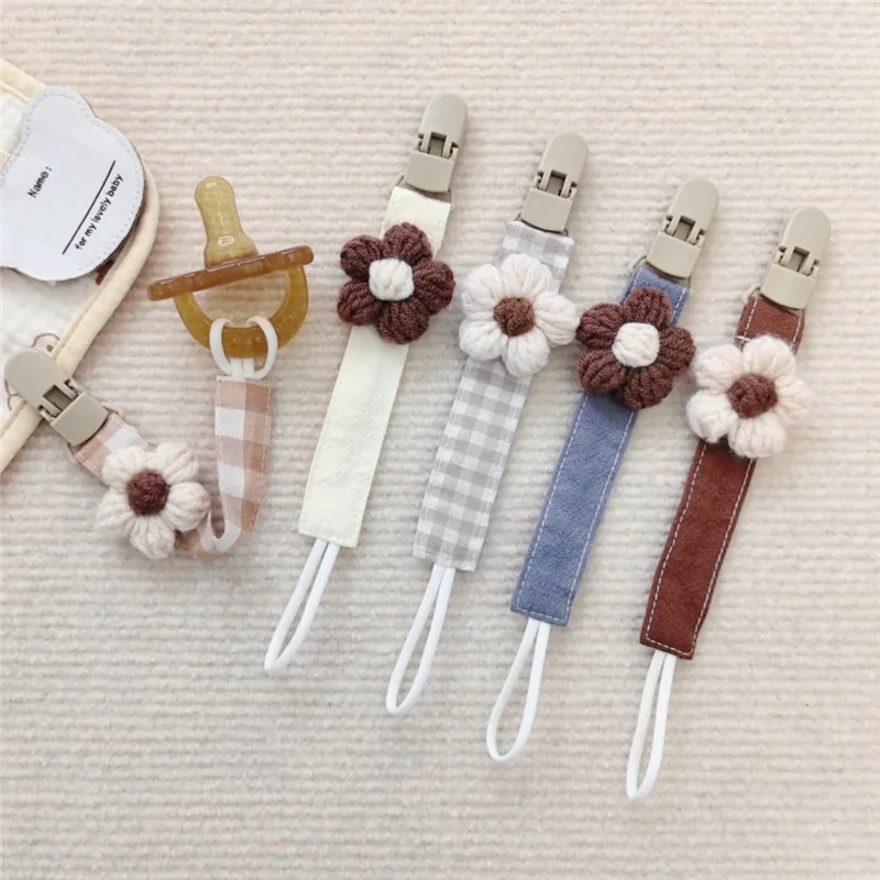 

Детский цветок, зажим для соски, держатель для соски для новорожденных, зажим для соски, подарок для маленьких девочек, тканевая веревка для соски