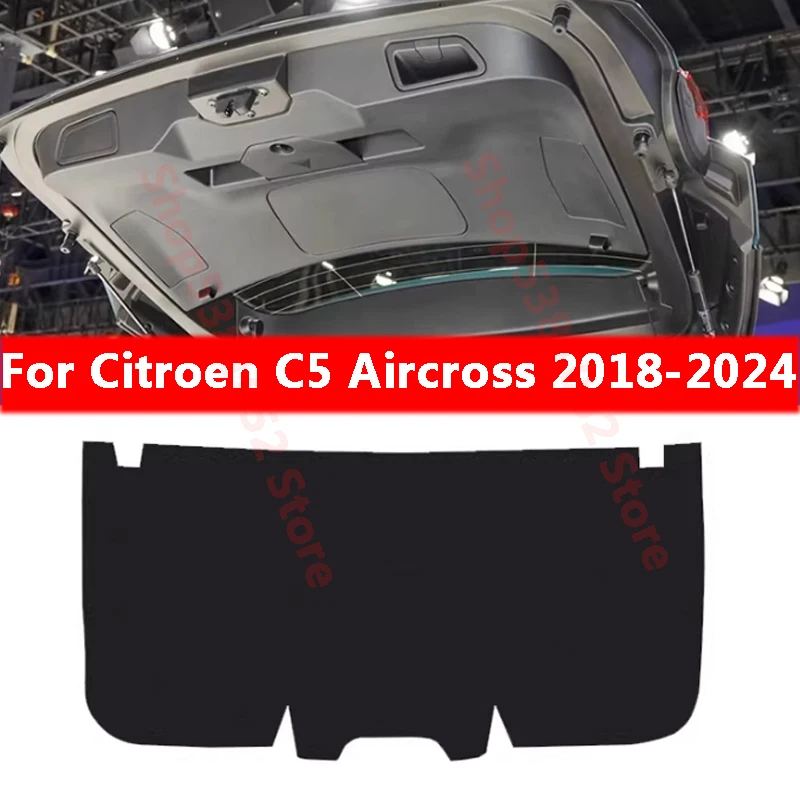 For Citroen C5 Aircross 2018-2024 Car Rear Trunk Tailgate Protection Pad Trunk PU Leather Anti-dirty Pad Accessories Cover