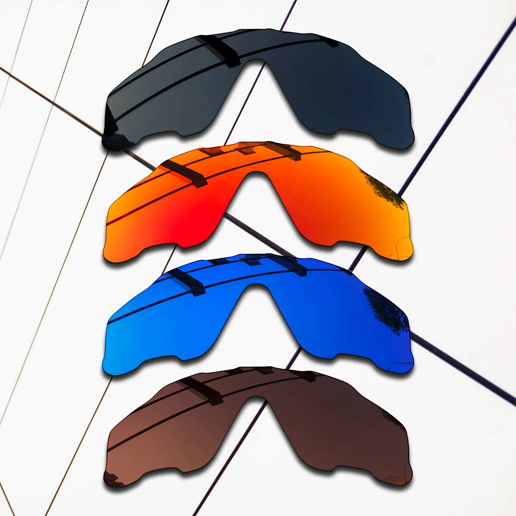 Groothandel E.O.S gepolariseerde vervangende lenzen voor Oakley Jawbreaker OO9290 - 31 mm |   Jawbreaker Asian Fit OO9270 zonnebril