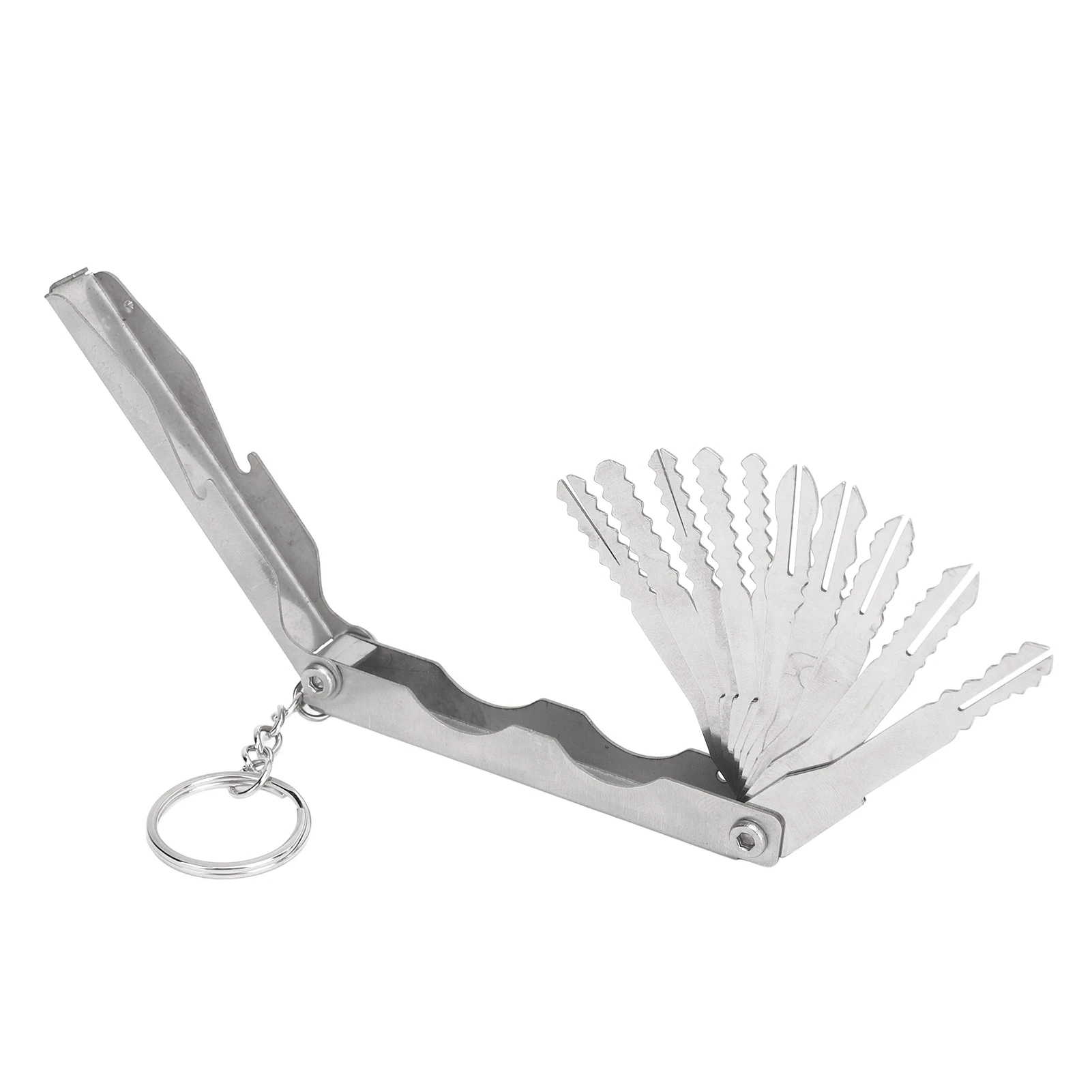 

10 in 1 Jiggler Keys Stainless Steel Heavy Duty Pick and Hook Set for Car Maintenance