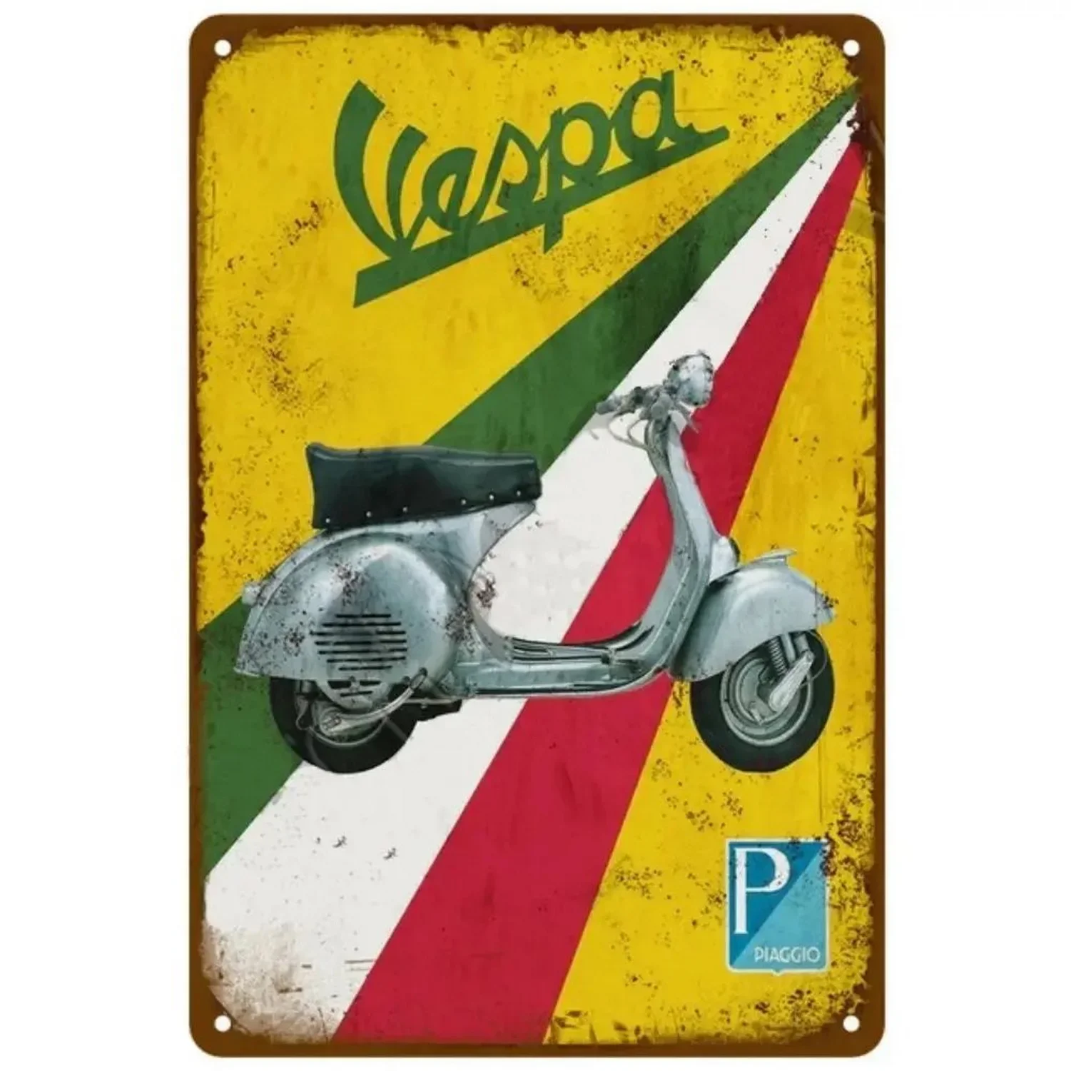 Plaque Metal Tin Signs Vespa Motorcycle Wall Decoration Vintage Art Posters Iron Painting for Man Cave Home Cafe Garden Club Bar