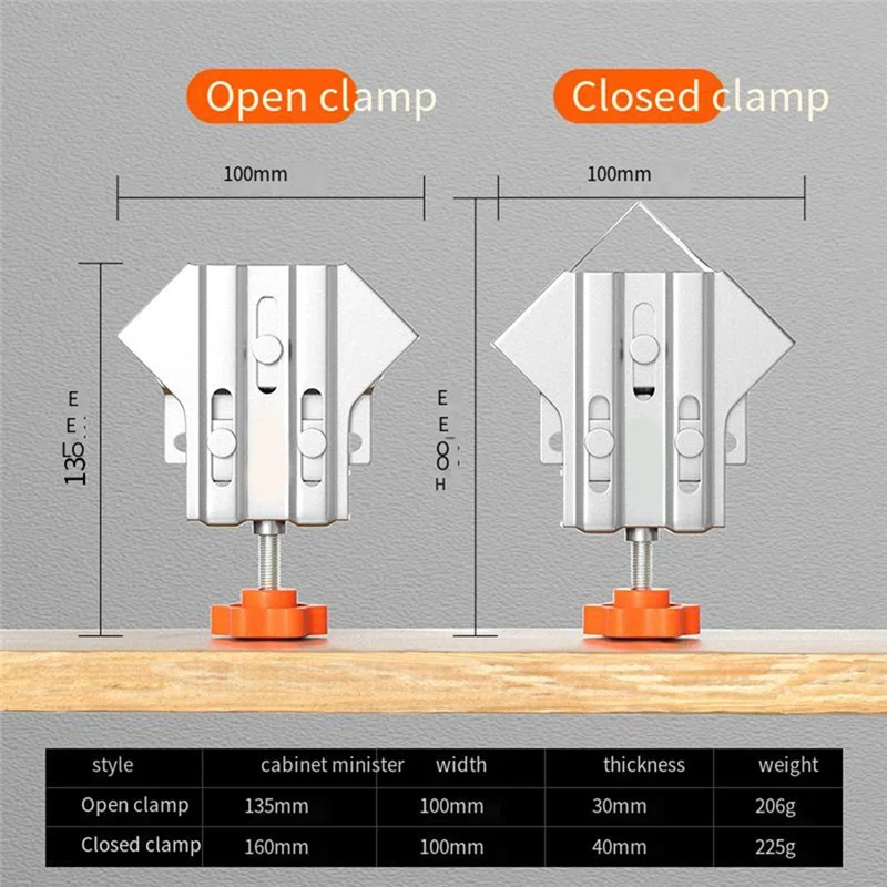 Clipe de fixação de ângulo reto rápido fresco braçadeiras de canto de aço inoxidável braçadeiras de ângulo reto de 90 graus