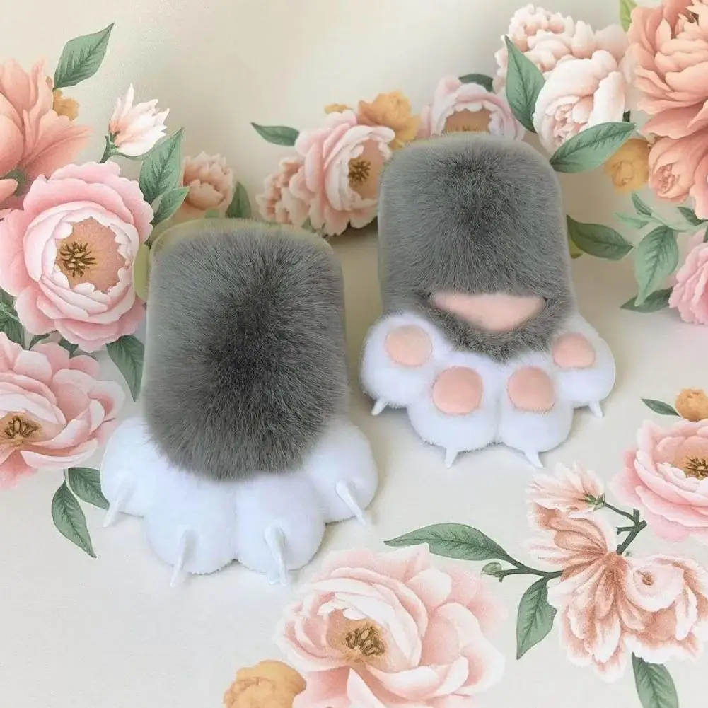 Cat Scratch Plush Gloves Built-In Bb Whistle Imitates Animal Sounds Comfort For Parties Carnivals Thick Pads Breathable Lining