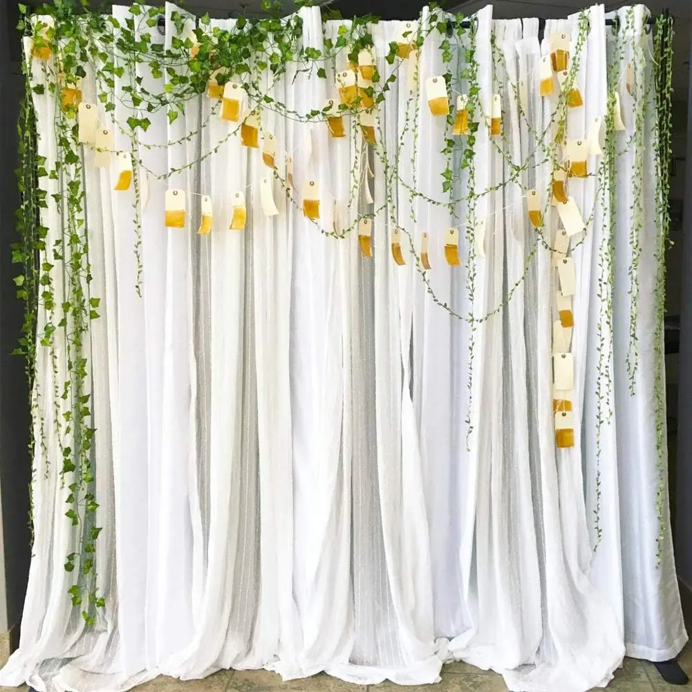 Artificial Small leaf rope Wreath Plant Vine Hotsale Home Wedding arch wreath Outdoor Garden Festival DIY Gift Stage table Decor gallery 2