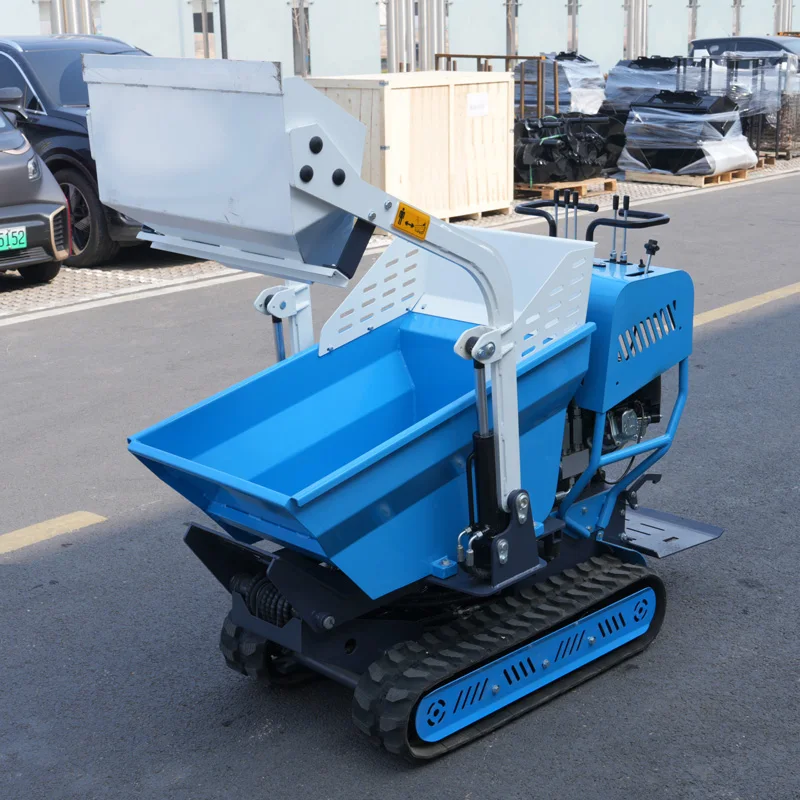 رخيصة الثمن 500 كجم CE الزاحف شاحنات قلابة صغيرة بستان المطاط المسار الناقل قلابة صغيرة الذاتي رفع الزاحف شاحنة قلابة