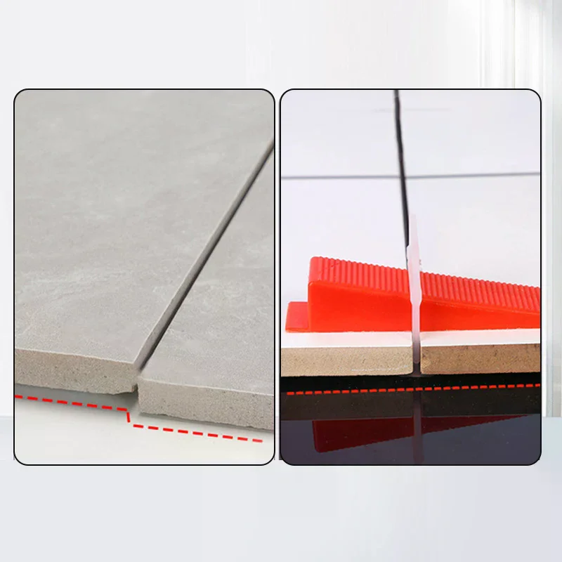 100pcs Ceramic Tile Leveling System Clips Spacers Laying Clips For Tile Laying Floor Wall Construction Tools 1/1.5/2/2.5/3mm