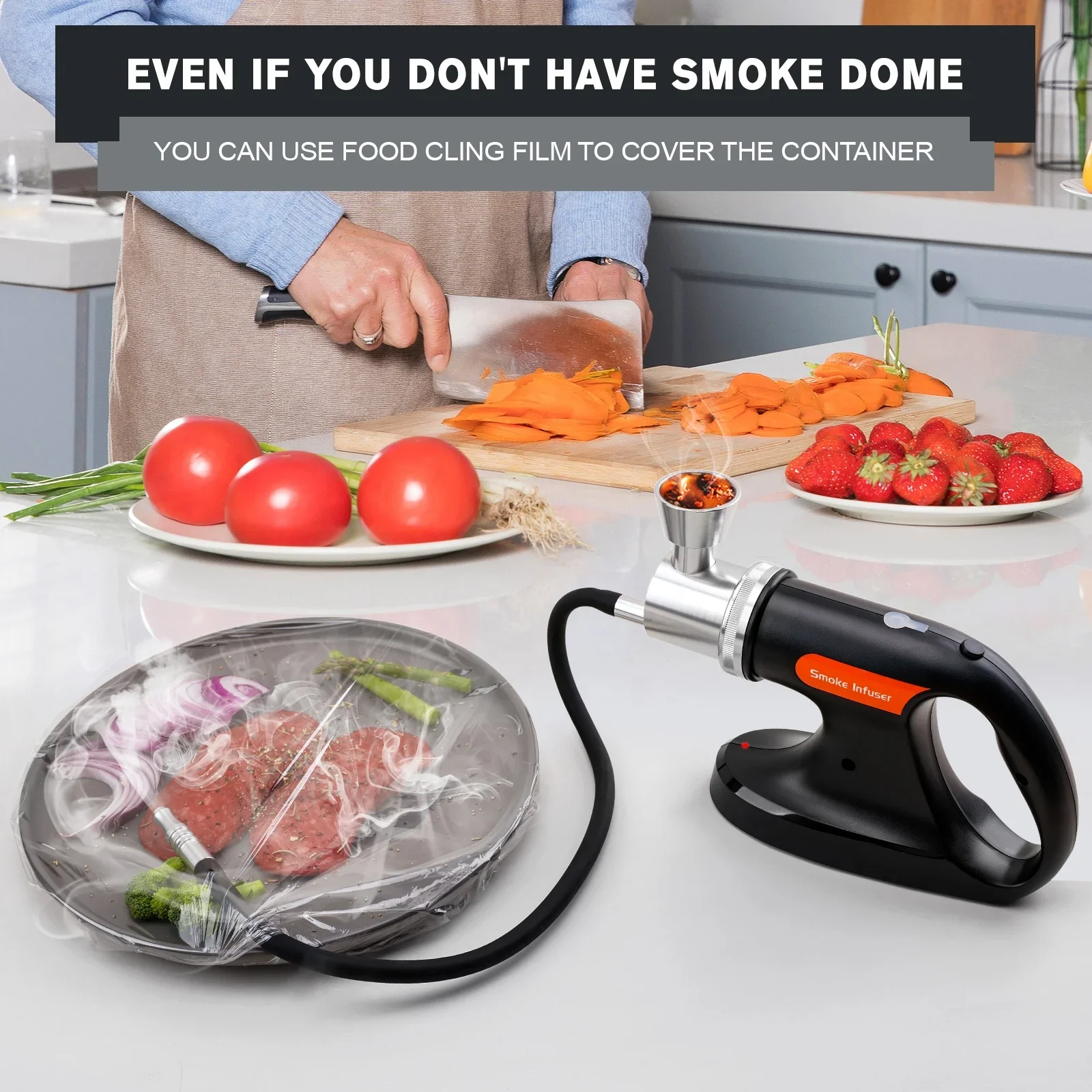 Portable USB Electric Smoker Household for Cocktail Beverage BBQ Food Smoking