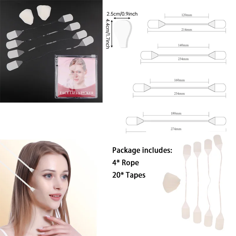 Eyes Chin Line Skin Care Tools Instant Facial Lifting Sticker Invisible V Face Mask Pull String Patch Tight Shaping Paste