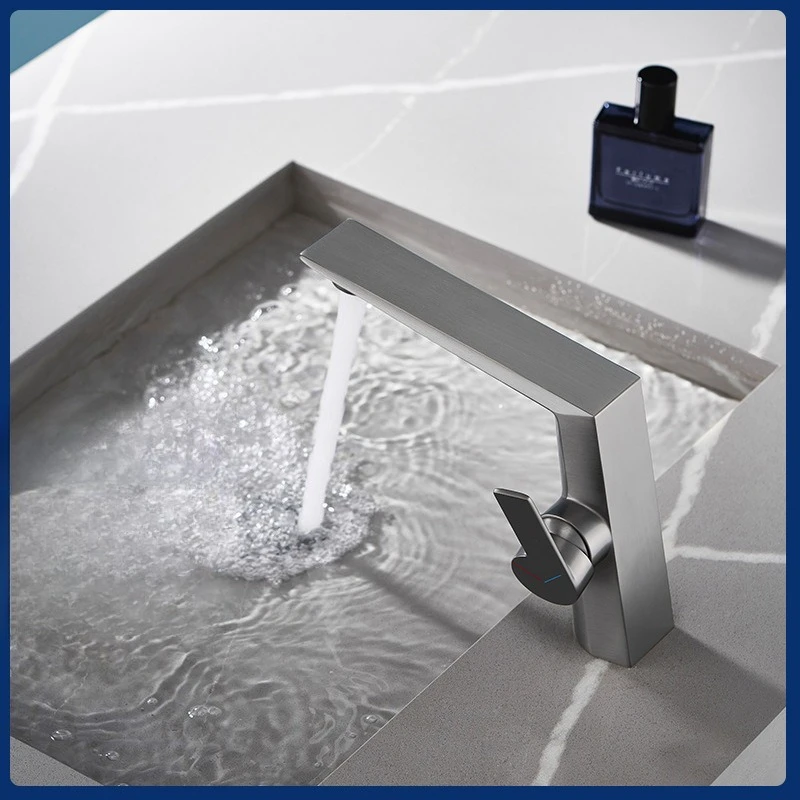 

Для домашнего использования, медный бронзовый смеситель для холодной и горячей раковины, светильник, роскошный матовый золотой столешница, раковина для ванной комнаты с одним отверстием, розовое золото