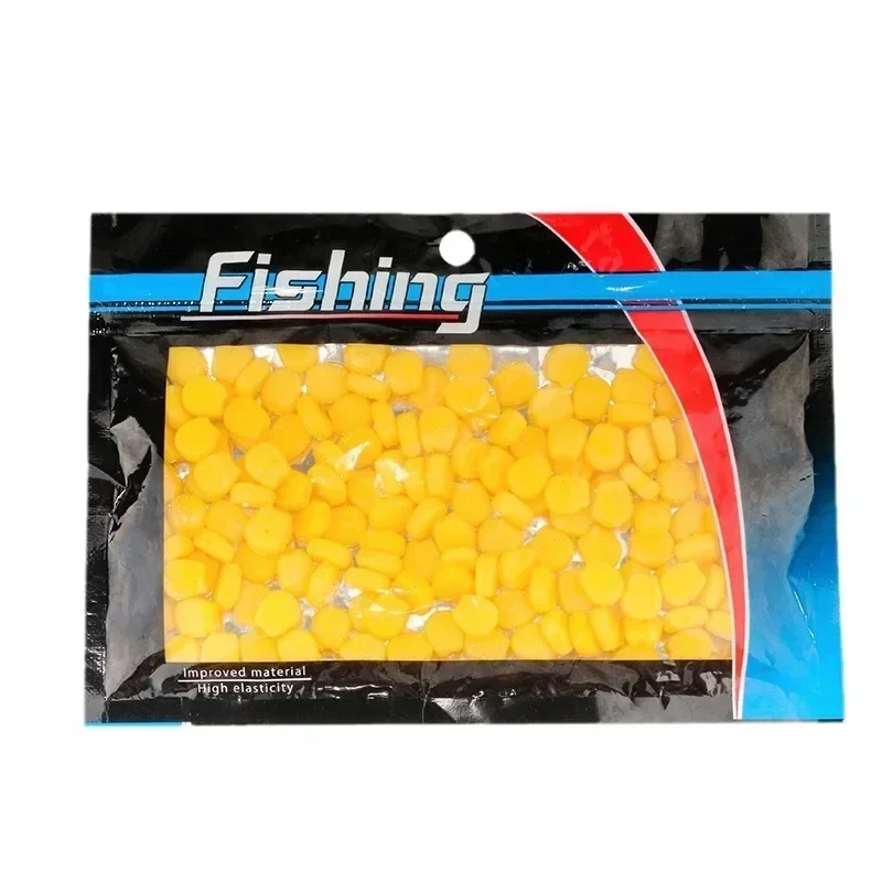 20/50/100pc Silicone Corn Smell Soft Bait Floating Water Corn Carp Fishing Lures with The Cream Smell of Artificial Rubber Baits