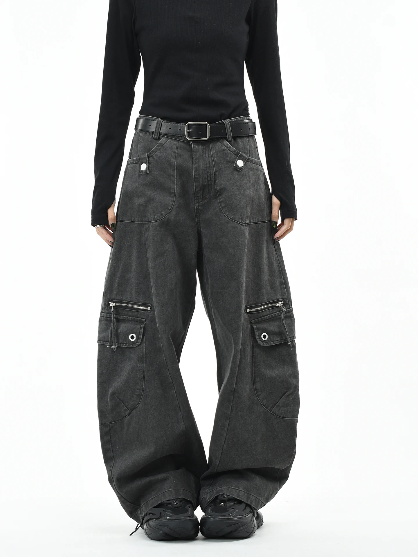 

Мужские повседневные брюки OV Original American Workwear Multi-ket: свободные, широкие, в стиле панк, с деконструированным дизайном, в стиле рустик, длинные, с карманами.