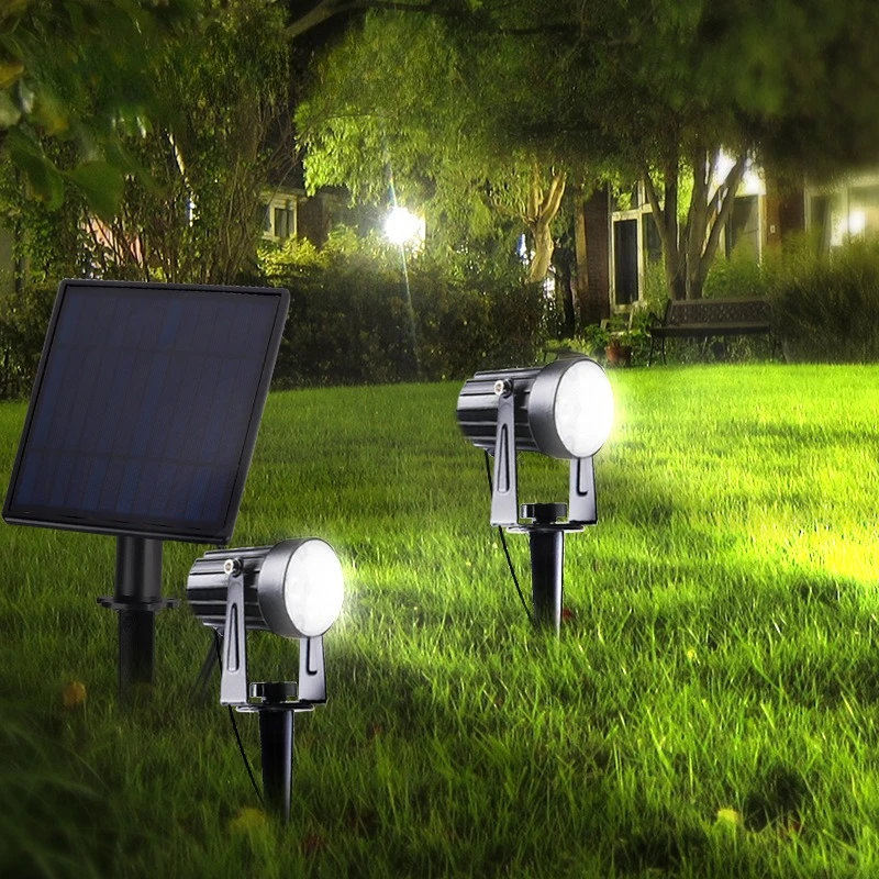 Solar Spotlights Outdoor LED Landscape Light Waterproof Solar Powered Wall Lights Auto ON/Off Garden, Yard, Pathway Lighting