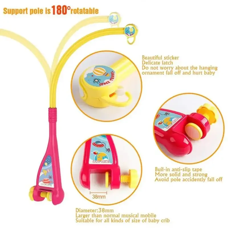 Baby Spielzeug Krippe Mobile Rassel 0-12 Monate Kleinkind Rotierenden Musik Projektor Lichter Bett Glocke Bildung Baby Zubehör neugeborenen Geschenke