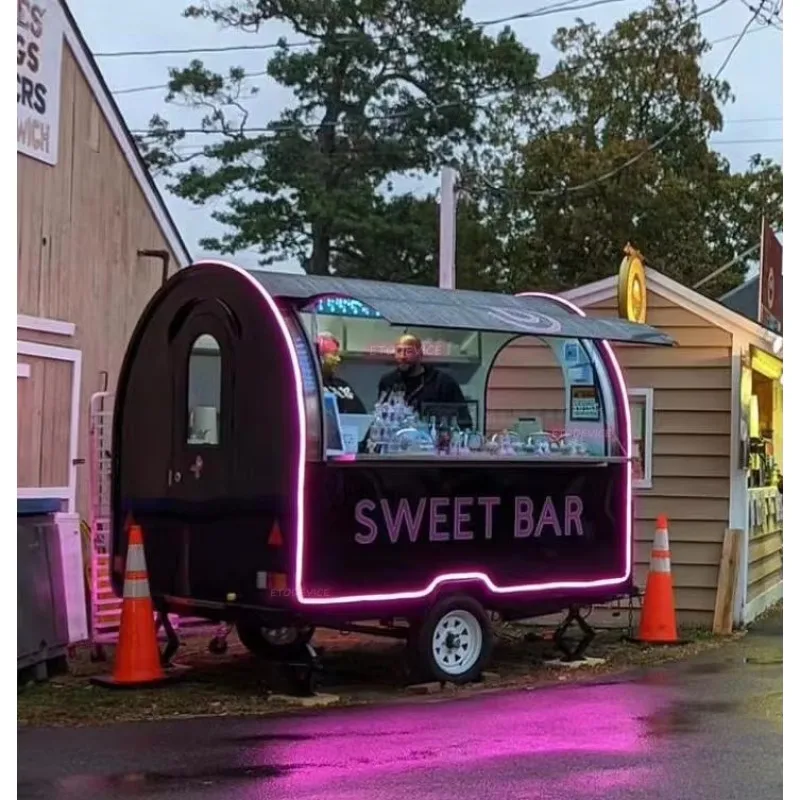 

Best Choice Fully Equipped Food Truck Mobile Coffee Trailer Hotdog Cart Beer Drinks Equipment Ice Cream Cart Food Truck Trailer