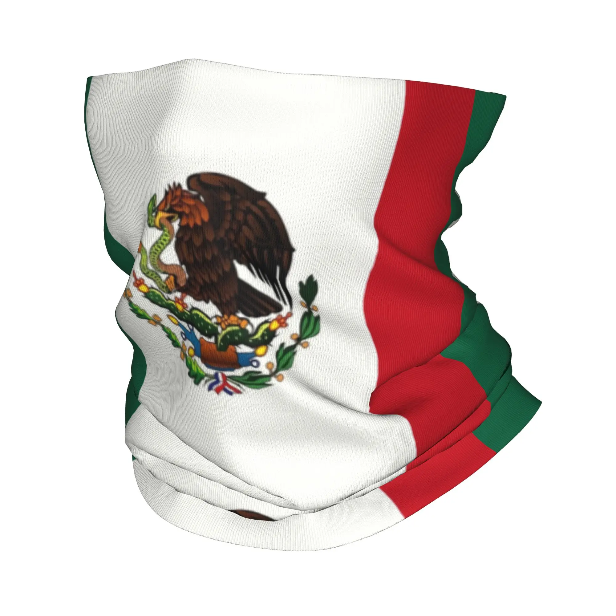 

Зимняя повязка на голову с флагом Мексики на заказ, теплая повязка на голову для женщин и мужчин, лыжный походный шарф-труба, бандана для лица, гетры