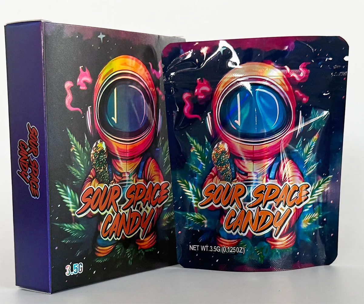 

SpacMan Combo Пустая упаковка Коробка с пластиковым майларовым пакетом 3,5 г Упаковка для хранения на молнии Набор чехлов с защитой от запаха Упаковка 3,5