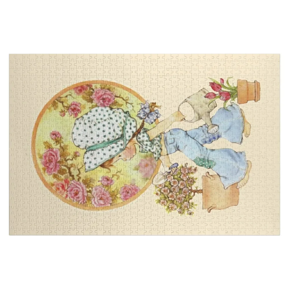 

Sarah Kay - Girl, roses and watering can (Givry color) Jigsaw Puzzle Wooden Adults Personalised Children Puzzle