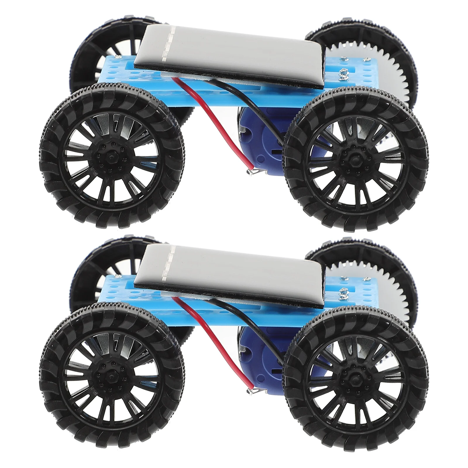 2 stuks mini-auto-montage op zonne-energie DIY-kit educatief creatief cadeau Verbeter de praktische vaardigheden van kinderen Oefen DIY-zonneauto