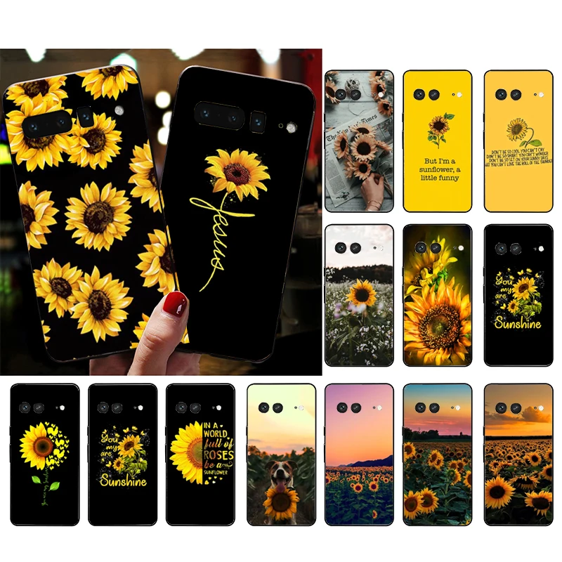 

Phone Case For Google Pixel 10 9 Pro XL 9A 8 7 6 Pro Pixel 8A 7A 6A Pixel 8 7 6 5 Beautiful Flower sunflower