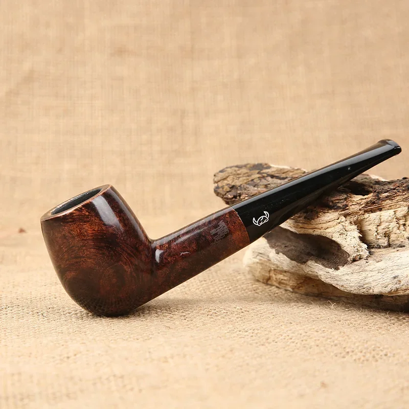 Multi Style Handmade Nature Solid Red Wood Straight Smoking Pipe Round Wood Tobacco Wooden Pipe