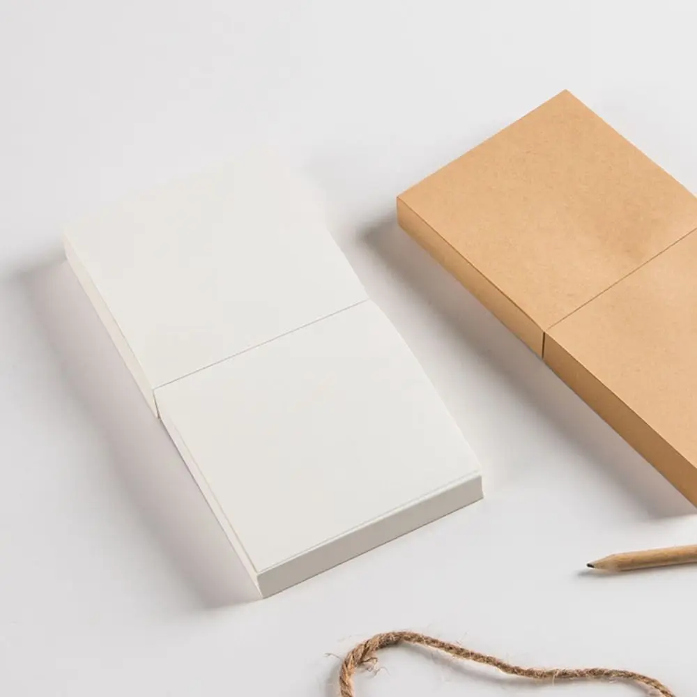 

400 листов простых отрывных самоклеящихся заметок из крафт-бумаги, блокнот для студентов