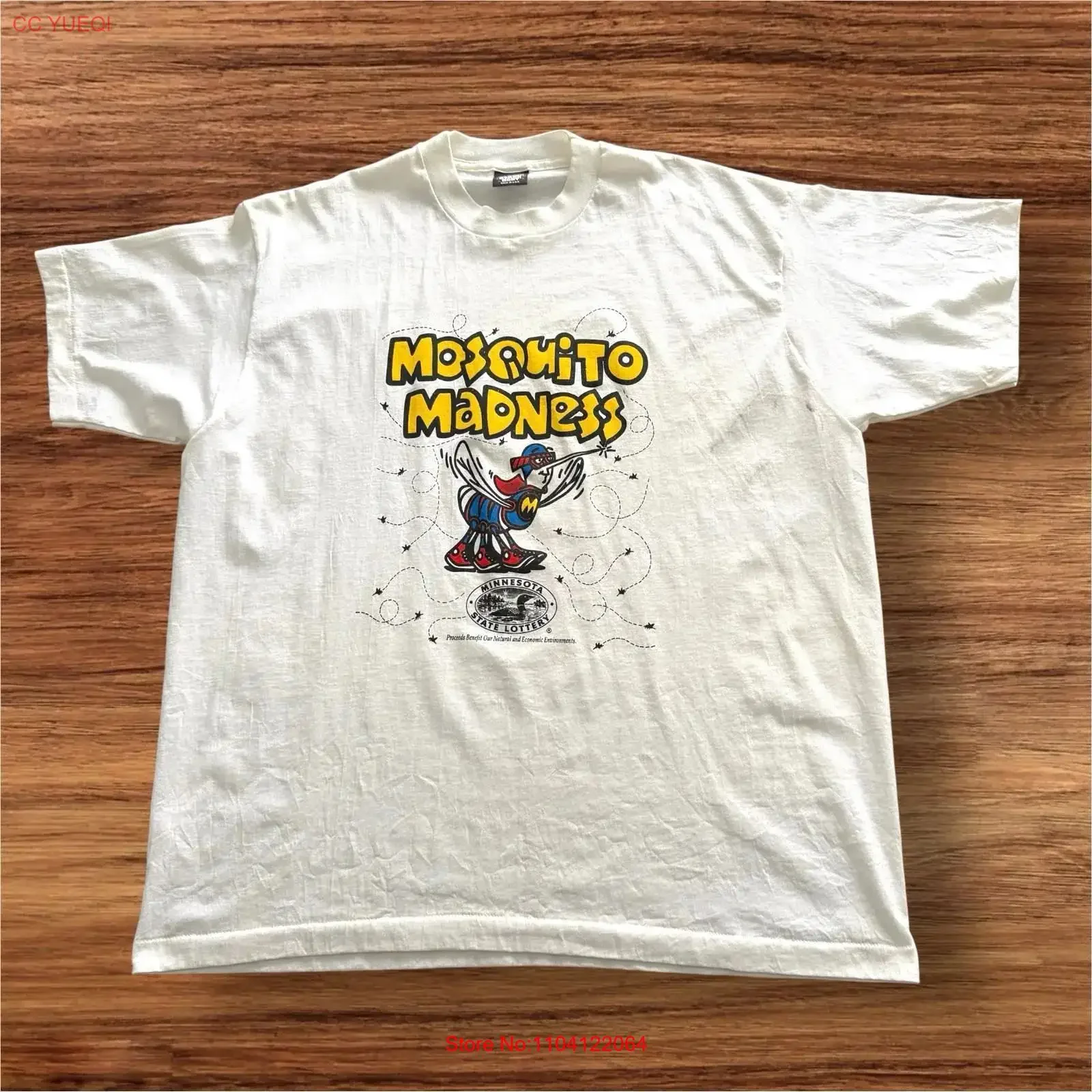 Vtg 90s Minnesota Mosquito Madness State Lottery T Shirt 2XL USA Screen Stars vintage Washed Versatile designer clothes Soft