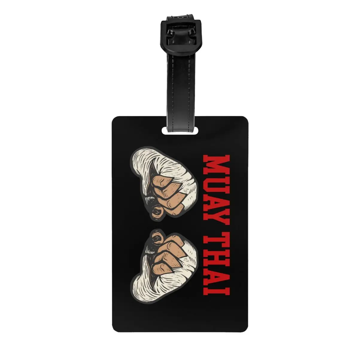 

Custom Muay Thai Combat Workout Luggage Tag Privacy Thailand Kickboxing Boxing Baggage Tags Travel Bag Labels Suitcase