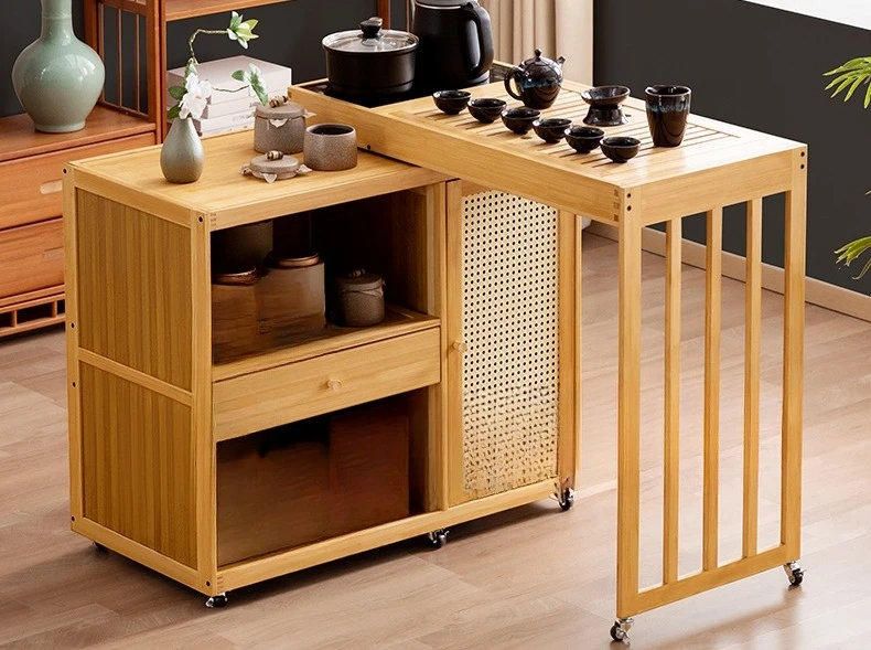 Mobile tea cabinet Household kettle Integrated tea table Tea side table