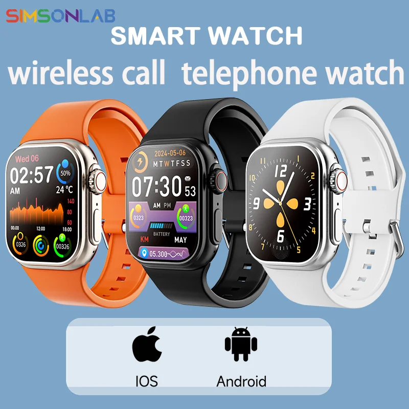 

Новые умные часы с экраном 2,01 дюйма, совместимые с Apple Android, монитор здоровья сна, несколько спортивных режимов, модный подарок для мужчин и женщин