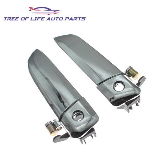Imagen 2 del producto Manija de puerta exterior deslizante delantera izquierda derecha de coche cromada Exterior para Toyota Hiace Commuter Quantum 2005-2018 69210-26040