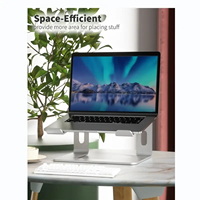 Laptop Stand, Aluminum Computer Riser, Ergonomic Laptops Elevator For Desk, Metal Holder Compatible With 10 To 15.6 Inches Noteb