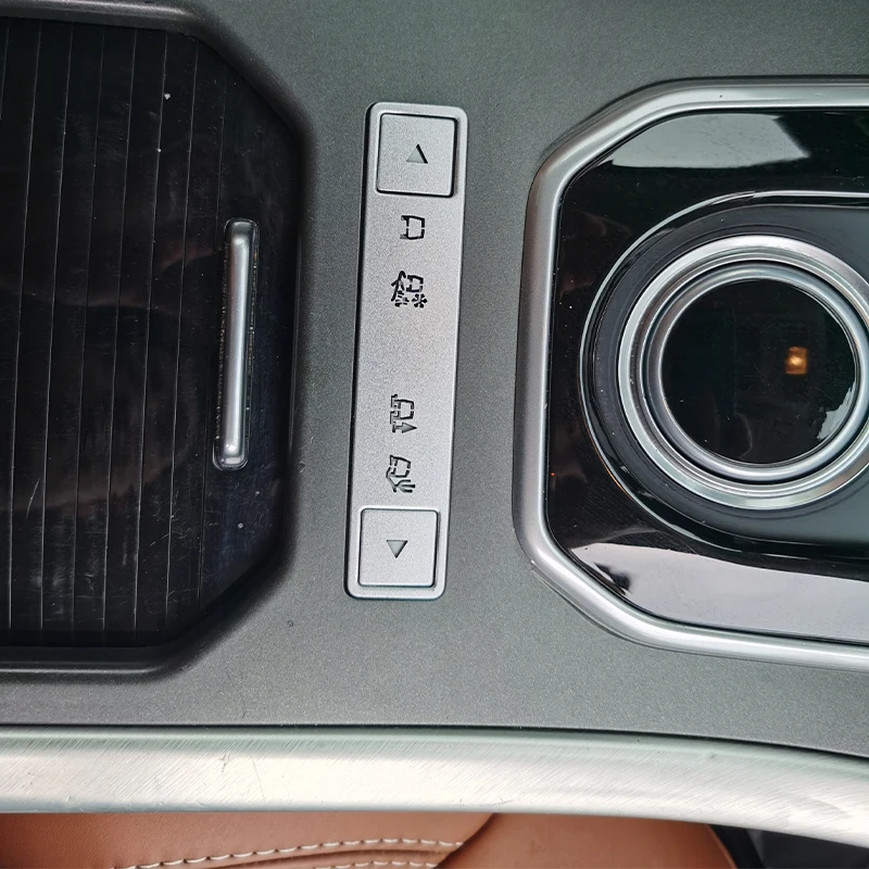 2 Styles Silver Aluminum Alloy AC Button Trim Stickers Interior Parts For Land Rover Range Rover Evoque 2012-2018