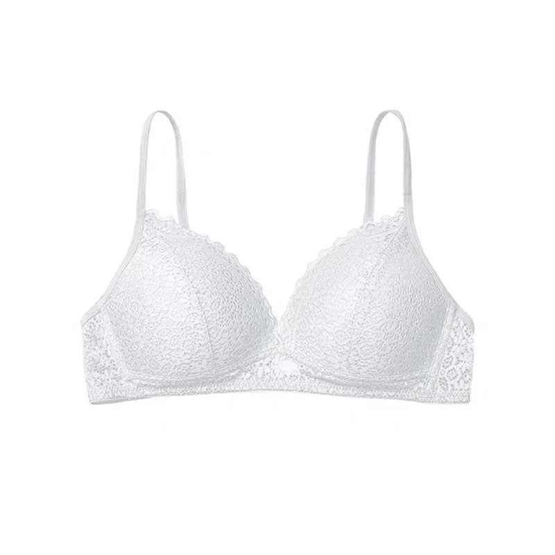 Wirefree الصدرية النساء رفع مثير الملابس الداخلية رقيقة تنفس الفتيات حمالات الصدر فستان من الدانتيل حمالة النوم الصدرية