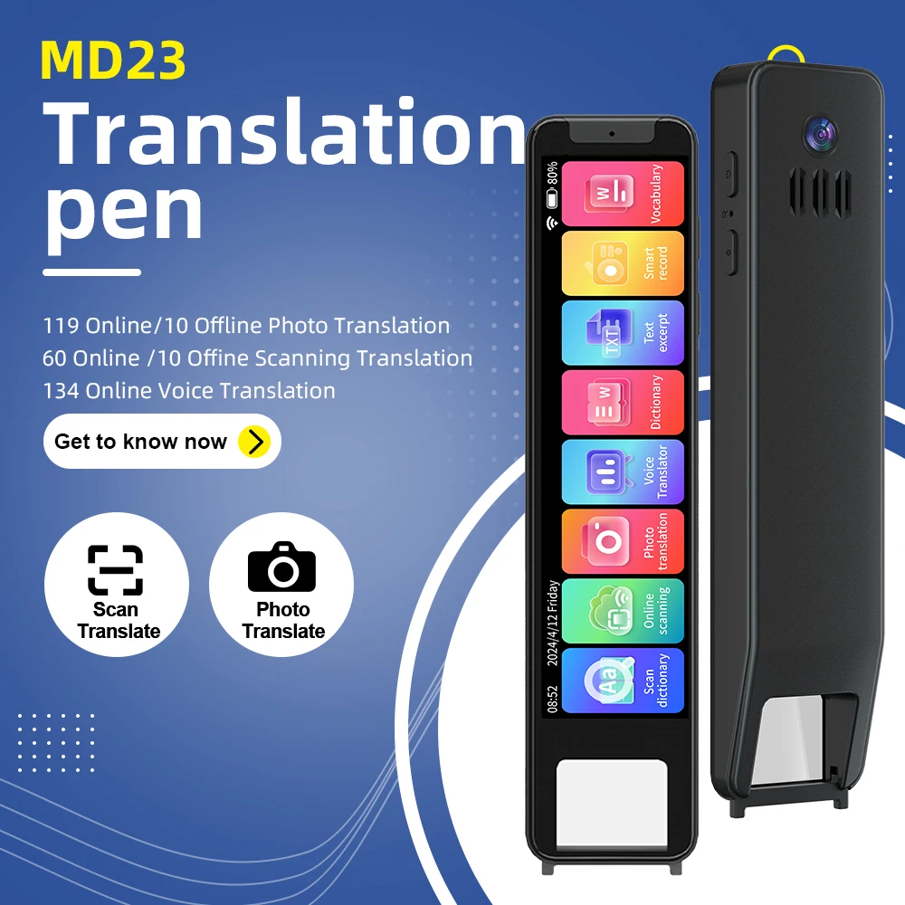 

2024 New Speech Scan Translator Machine Language Smart Translator Pen Scanner Arabic Translator