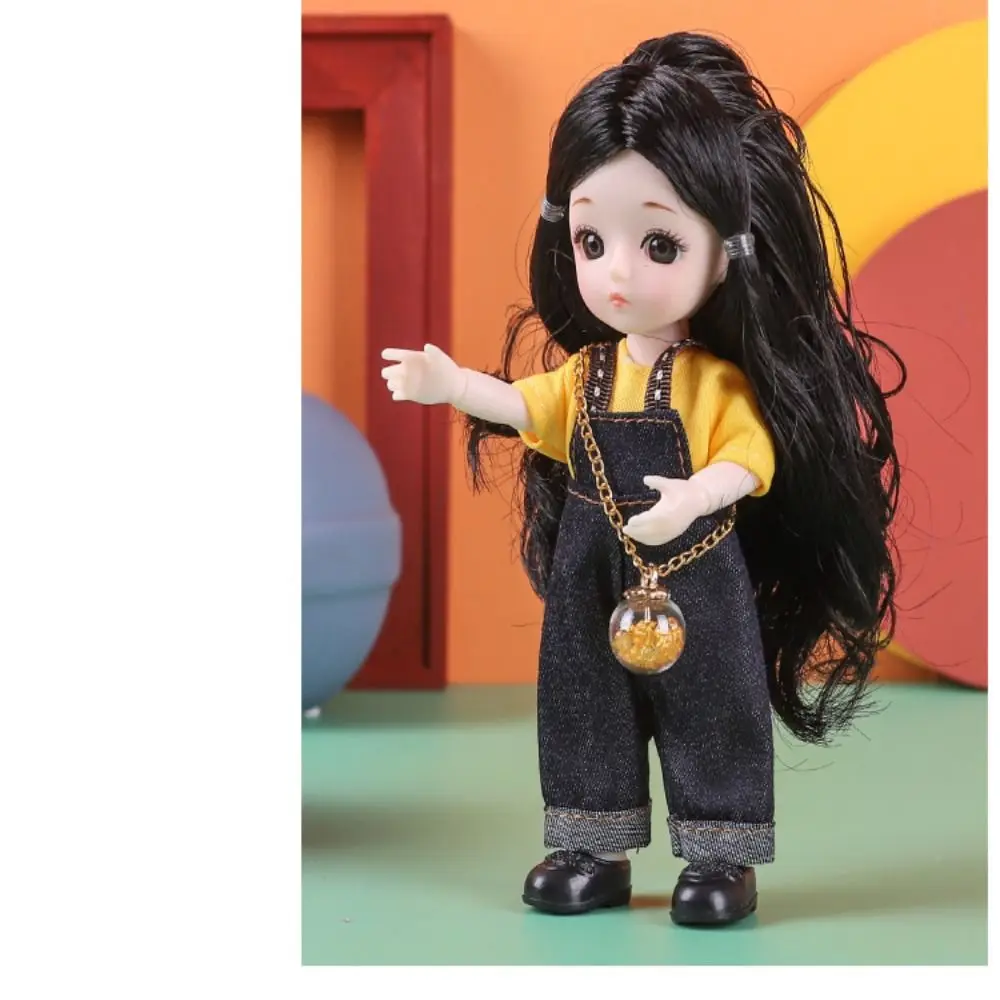 with Clothes BJD Dolls Dress Up 13 Movable Joints Removable Joints Doll PVC Cute Simulated Eye Hinge Doll Children Toys