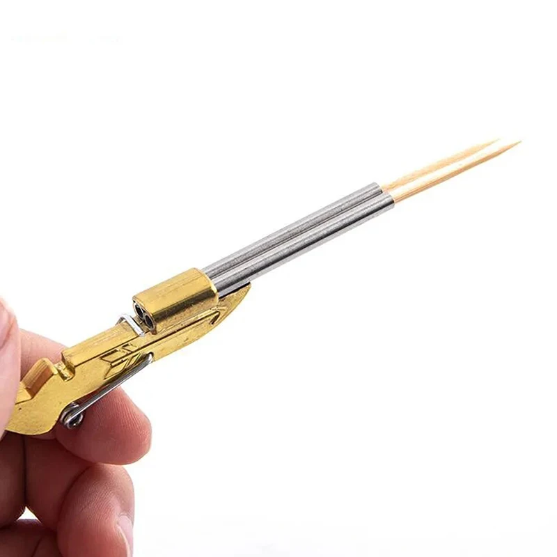 Mini Toothpick Gun Guntoy Toothpickgun Funny Hunting Shooting Toys Outdoor Decompression Weapontoy Hunting Guntoys Toys Gifts view 4