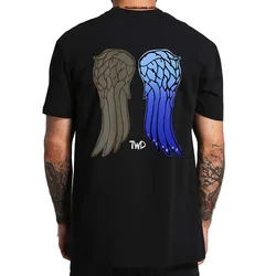 100% Cotton EU Size Summer Soft Clothing T Shirt American Classic Horror TV Series Tshirt  For Men Women Daryl Dixon Wings