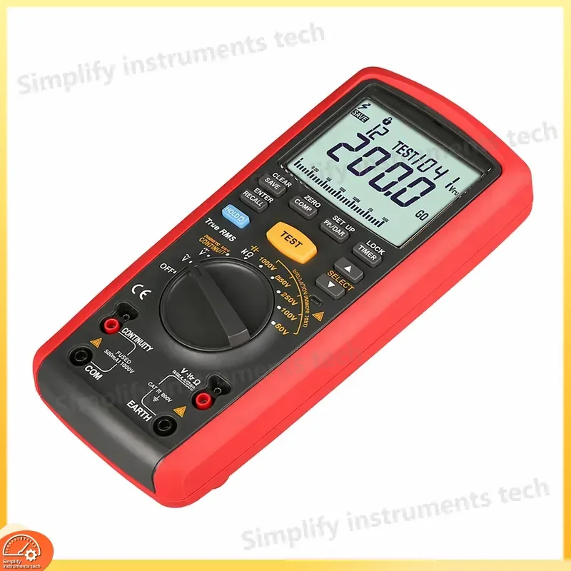 Handheld Insulation Resistance Tester Multimeter for Voltage Current Measurement Digital Ohmmeter Megohmmeter with CAT III