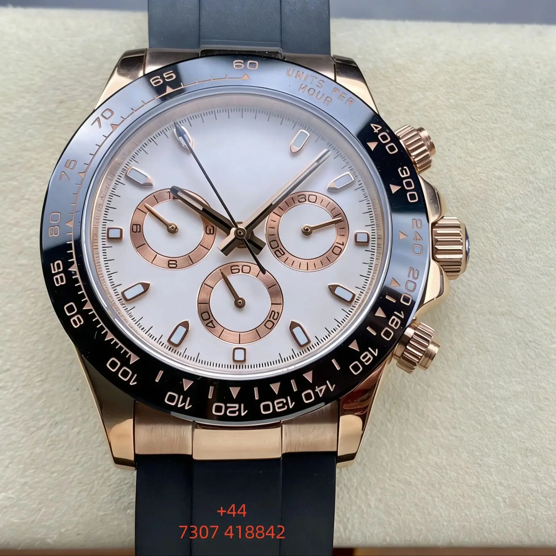 

Элитные мужские часы на заказ, 40 мм, сапфировое стекло, высококачественный каучуковый ремешок, импортный полностью автоматический механический механизм