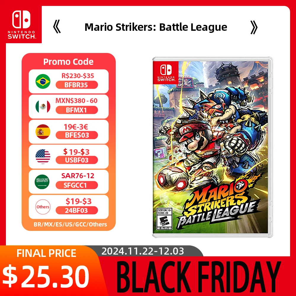 Nintendo Switch Game Deals - Mario Strikers: Battle League - Support TV Tabletop Handheld