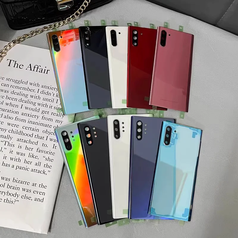 Casing penutup belakang baterai kaca untuk Samsung Galaxy Note10 Note10 + Note10Plus SM-N9700 N9760 suku cadang perbaikan penutup belakang